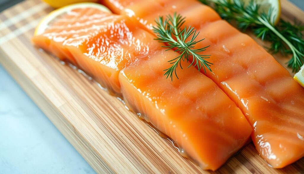 Fresh Salmon Fillets Preparation