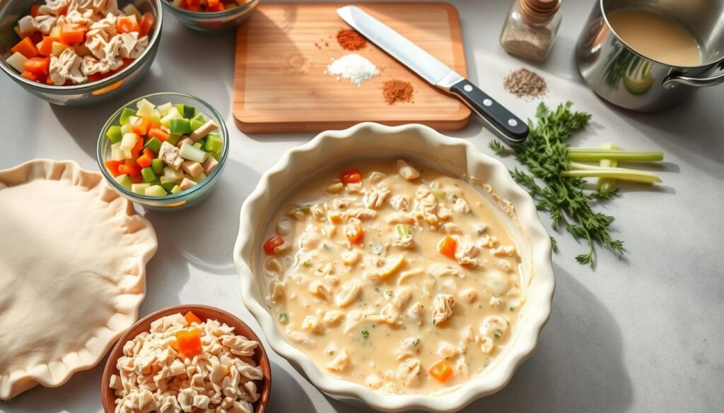 Healthy Chicken Pot Pie Make-Ahead Preparation