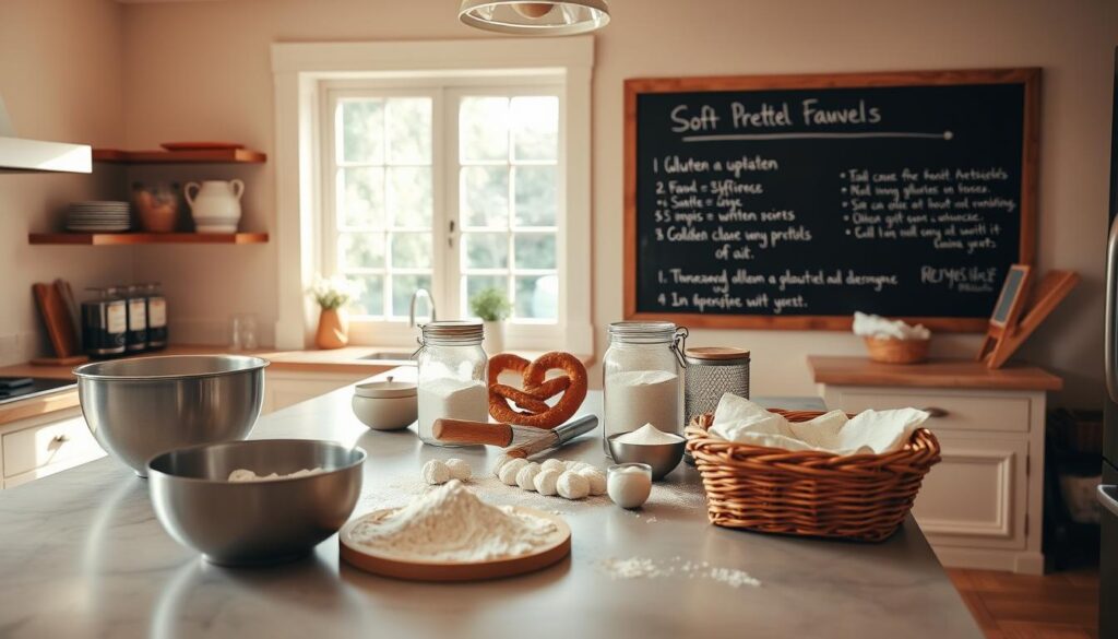 Homemade Soft Pretzel Recipe Kitchen Setup