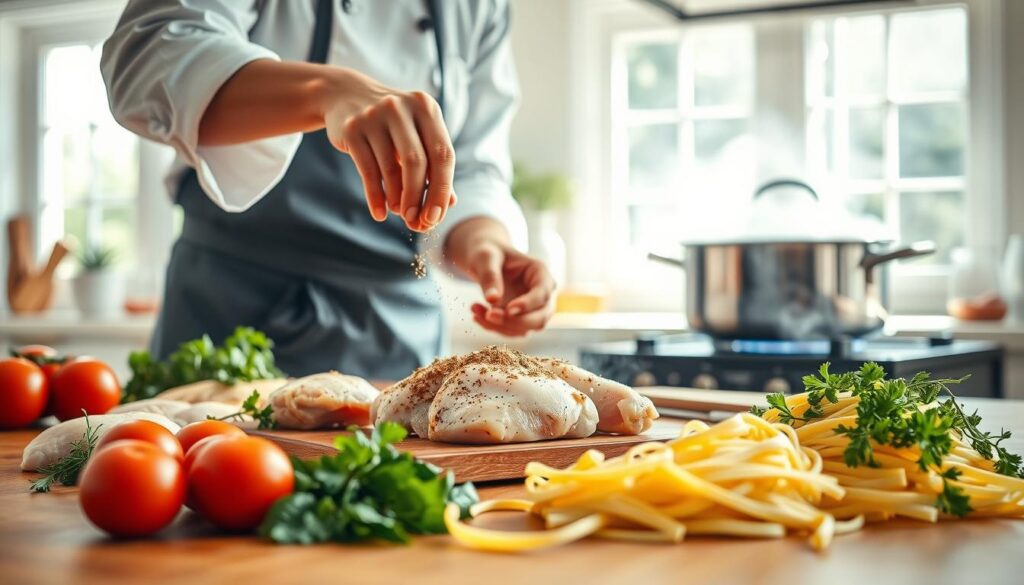 Marry Me Chicken Pasta Cooking Steps