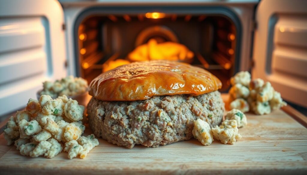 Meatloaf with Stove Top Stuffing Preparation