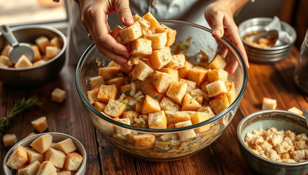 Moist Chicken Dressing Preparation