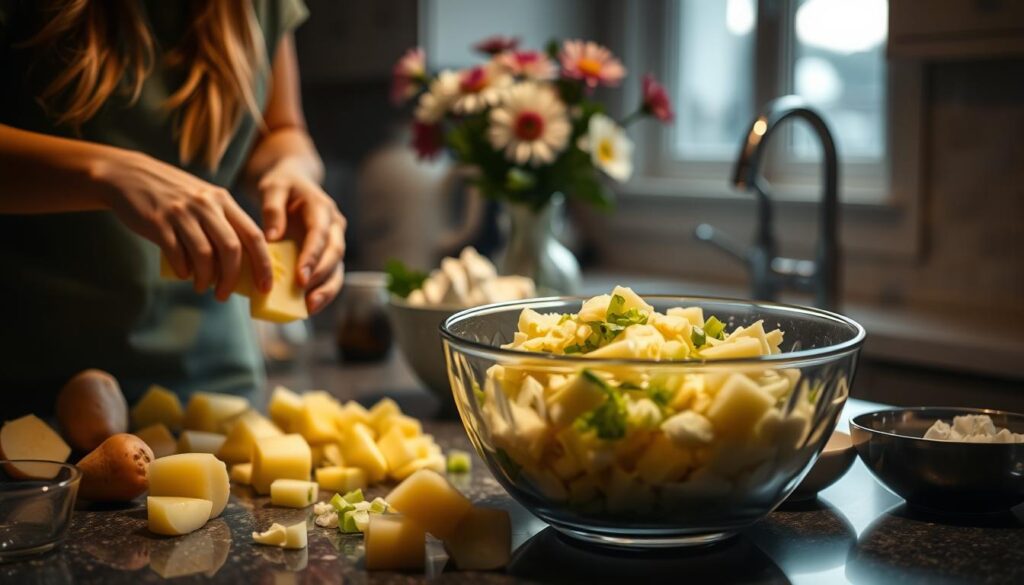 step-by-step potato salad preparation