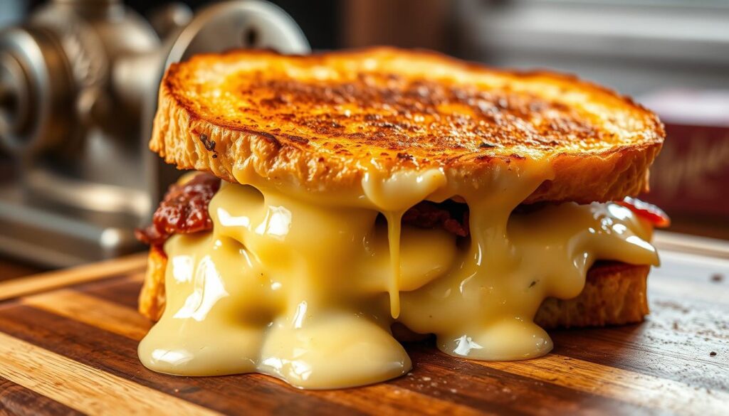 Melted Cheese for Grinder Grilled Cheese Sandwich