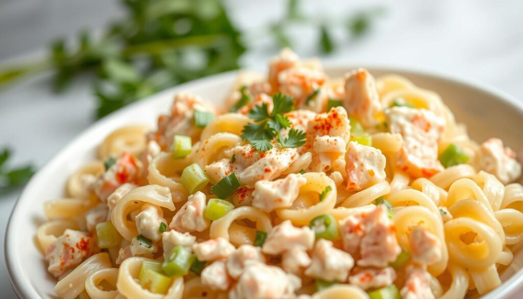nutritional profile of crab pasta salad